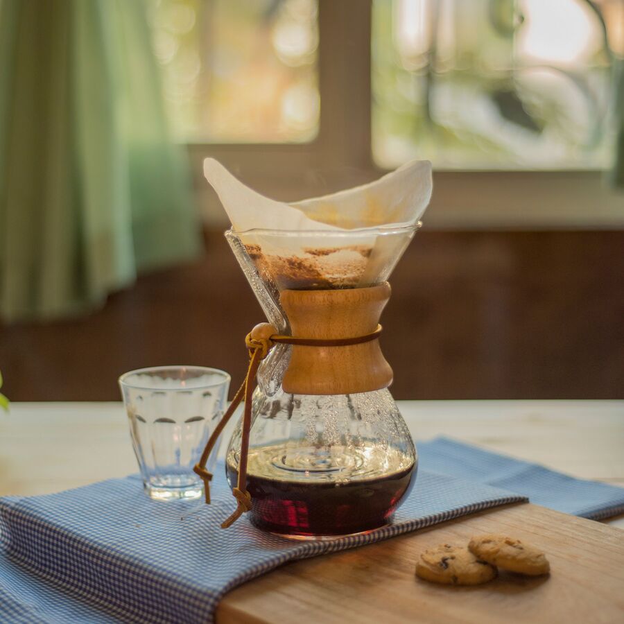 Paper Coffee Filters Used in a Drip Coffee Maker