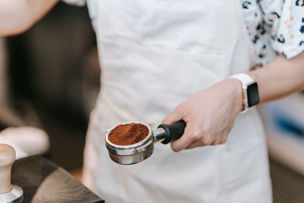  Fresh ground coffee compared with whole coffee beans